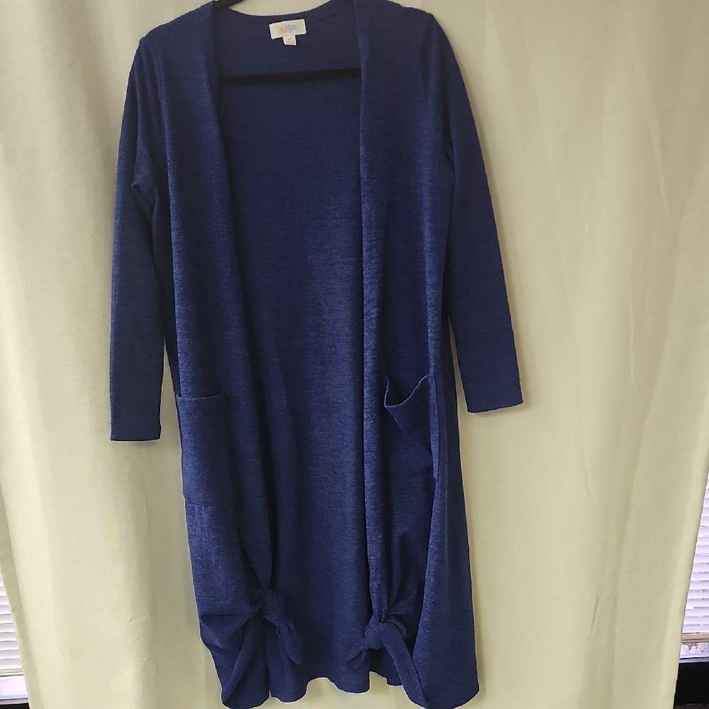 LuLaRoe Blue Open Front Cardigan Sweater